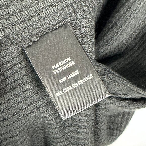 NWT Torrid Black Waffle Crew Neck Long Sleeve Raglan Top Size 1X Thermal Knit - Picture 10 of 14